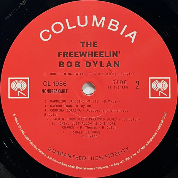 Bob Dylan : The Freewheelin' Bob Dylan (LP, Album, RSD, Mono, RE, MPO)