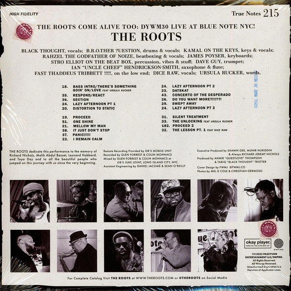 The Roots : The Roots Come Alive Too: DYWM30 Live At Blue Note NYC (2xLP, RSD, Blu)