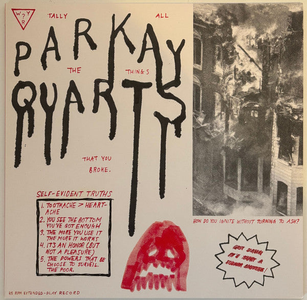 Parkay Quarts* : Tally All The Things That You Broke (12", EP)