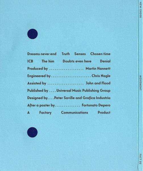 New Order : Movement (Blu-ray, Blu-ray-A, Album, RE, RM, Multichannel, D)