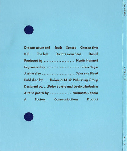 New Order : Movement (Blu-ray, Blu-ray-A, Album, RE, RM, Multichannel, D)
