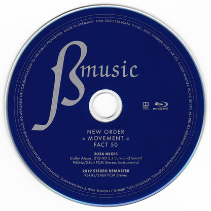 New Order : Movement (Blu-ray, Blu-ray-A, Album, RE, RM, Multichannel, D)