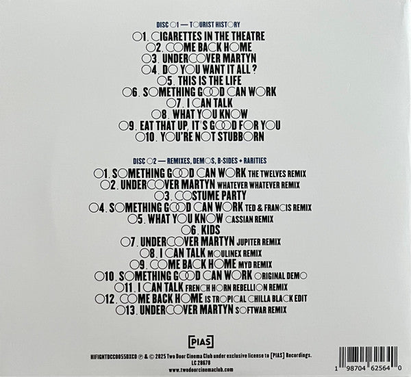Two Door Cinema Club : Tourist History (CD, Album, RE + CD, Comp + Dlx, 15t)