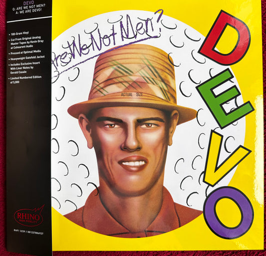 Devo : Q: Are We Not Men? A: We Are Devo! (LP, Album, Ltd, Num, RE, 180)