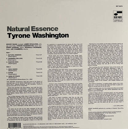 Tyrone Washington : Natural Essence (LP, Album, RE, 180)