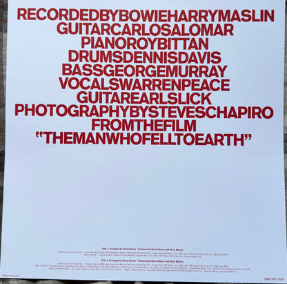 David Bowie : Station To Station (LP, Album, Pic, RE, 50t)