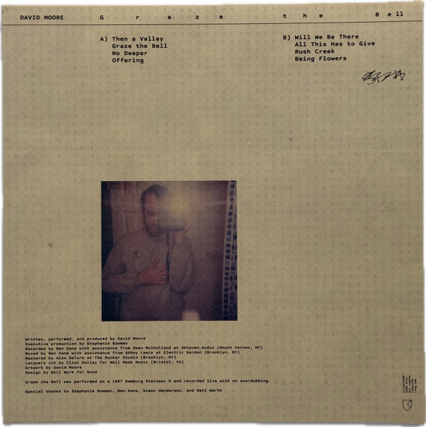 David Moore (15) : Graze The Bell (LP, Album, Ltd, Sea)