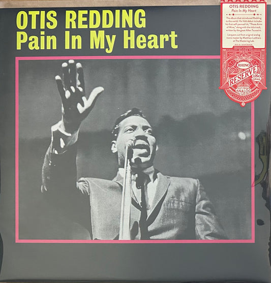 Otis Redding : Pain In My Heart (LP, Album, Mono, RE, 180)