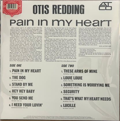 Otis Redding : Pain In My Heart (LP, Album, Mono, RE, 180)