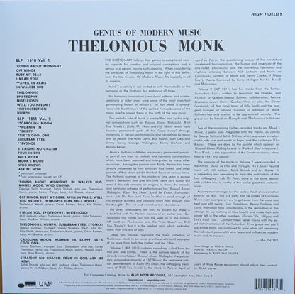Thelonious Monk : Genius Of Modern Music Volume 2 (LP, Comp, Mono, RE, RM, 180)