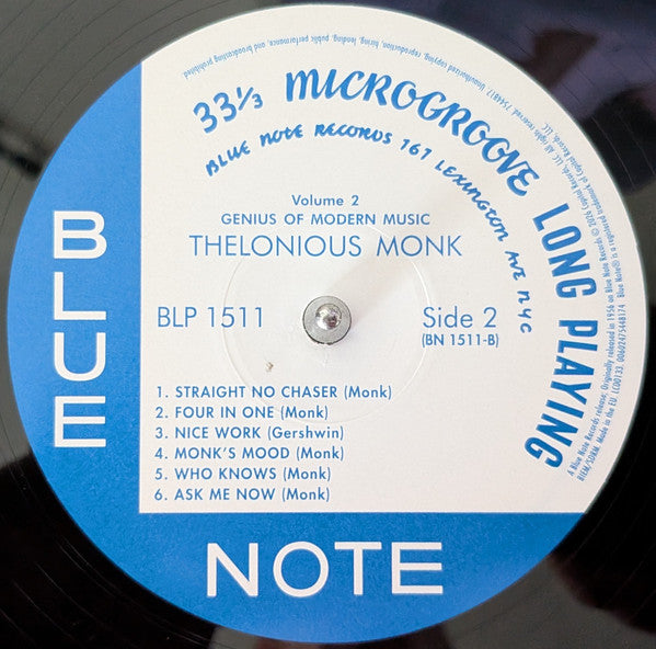 Thelonious Monk : Genius Of Modern Music Volume 2 (LP, Comp, Mono, RE, RM, 180)