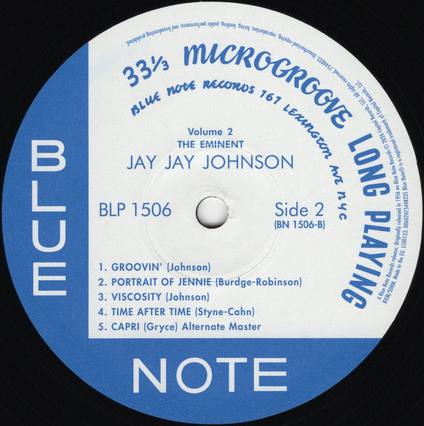J.J. Johnson : The Eminent Jay Jay Johnson Volume 2 (LP, Comp, Mono, RE, RM, 180)