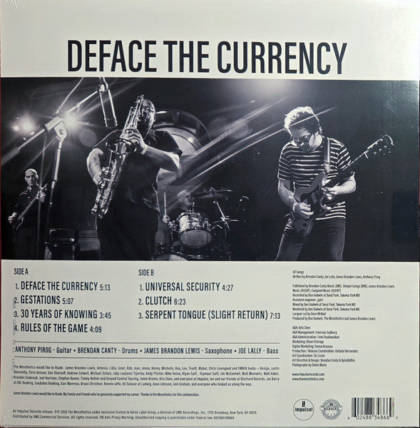 The Messthetics And James Brandon Lewis : Deface The Currency (LP, Album)