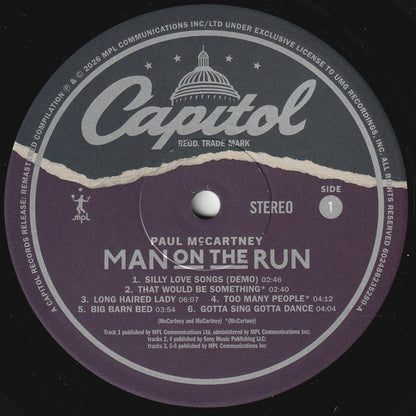 Paul McCartney : Man On The Run (Music From The Motion Picture Soundtrack) (LP, Comp, RM)