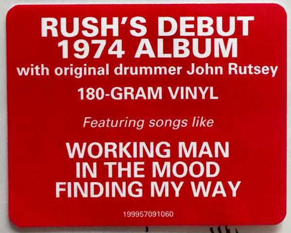 Rush : Rush (LP, Album, RE, RM)