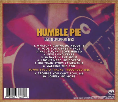 Humble Pie : Live In Cincinnati 1983 (CD, Album)