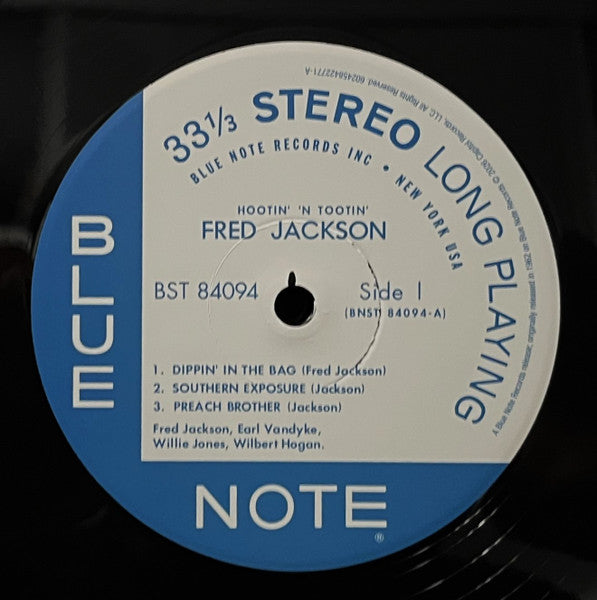 Fred Jackson : Hootin' 'N Tootin' (LP, Album, RE, Gat)