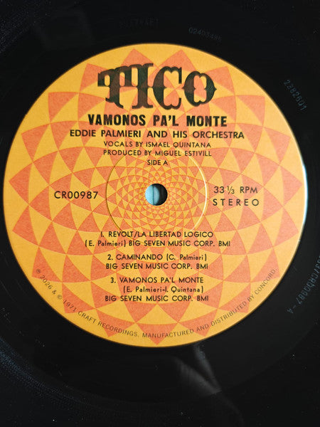 Eddie Palmieri : Vamonos Pa'l Monte (LP, Album, RE, 180)