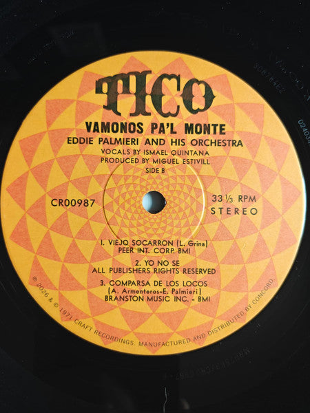 Eddie Palmieri : Vamonos Pa'l Monte (LP, Album, RE, 180)