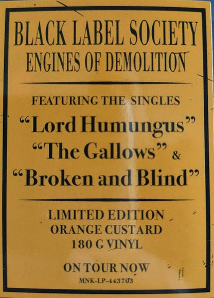 Black Label Society : Engines Of Demolition (2xLP, Album, Ltd, Ora)