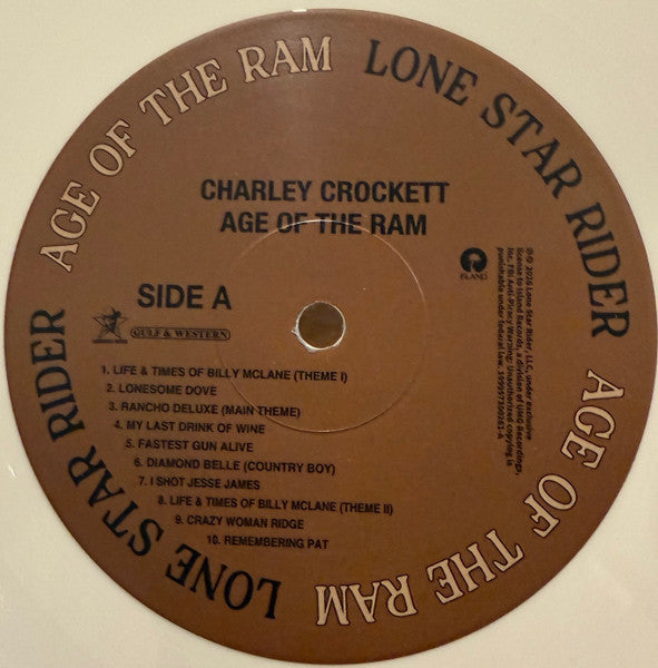 Charley Crockett : Age Of The Ram (LP, Album, Ltd, Whi)