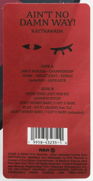 Kaytranada : Ain't No Damn Way! (LP, RSD, Pic)