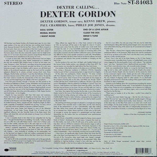 Dexter Gordon : Dexter Calling . . . (LP, Album, RE, 180)