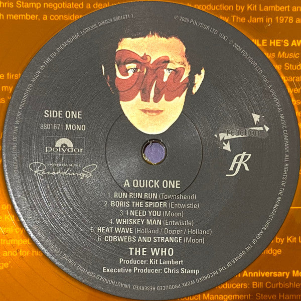 The Who : A Quick One (LP, Album, RE, Ora + LP, Comp, Gre + RSD, Mono, 60)