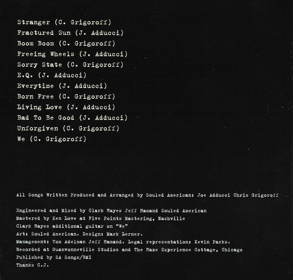 Souled American : Sanctions (CDr, Album)