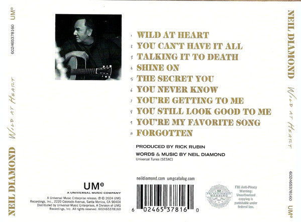 Neil Diamond : Wild At Heart (CD, Album)