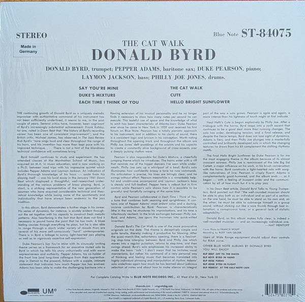 Donald Byrd : The Cat Walk (LP, Album, 180)