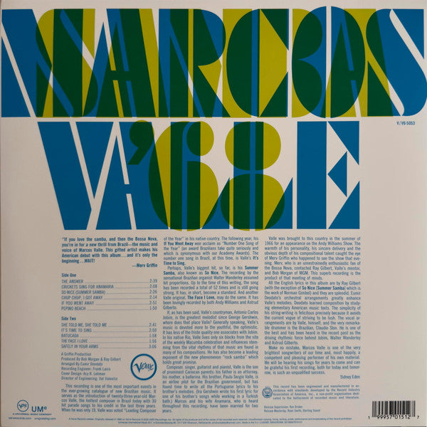 Marcos Valle : Samba '68 (LP, Album, RE, 180)