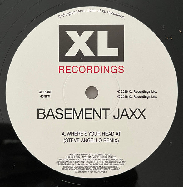 Basement Jaxx : Where's Your Head At (Steve Angello Remix) (12", Single)