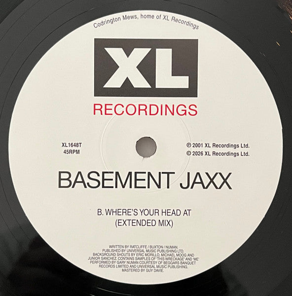 Basement Jaxx : Where's Your Head At (Steve Angello Remix) (12", Single)