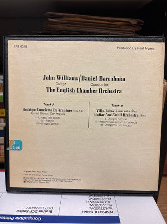 John Williams (7), Daniel Barenboim, English Chamber Orchestra - Joaquín Rodrigo / Heitor Villa-Lobos : Concierto De Aranjuez / Concerto For Guitar And Small Orchestra (Reel, Album)
