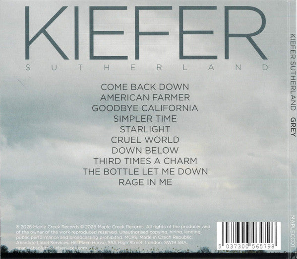 Kiefer Sutherland : Grey (CD, Album)