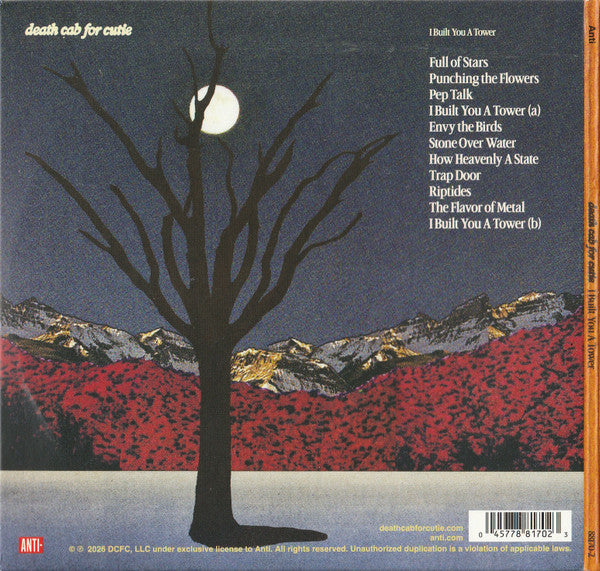 Death Cab For Cutie : I Built You A Tower (CD, Album)