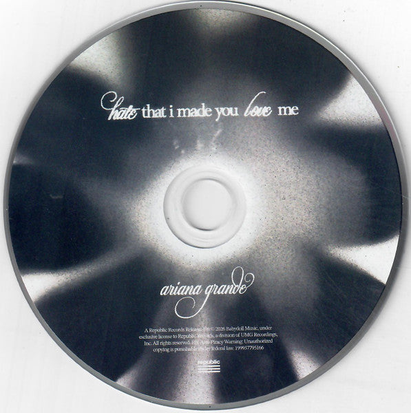 Ariana Grande : Hate That I Made You Love Me (CD, Single, Ltd)