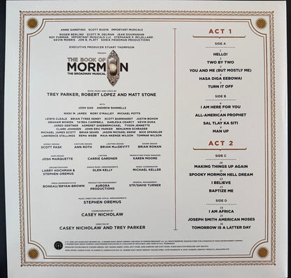Trey Parker, Robert Lopez, Matt Stone : The Book Of Mormon (Original Broadway Cast Recording) (2xLP, Album)