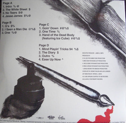 Scarface (3) : The Diary (2xLP, Album, RE, RM)