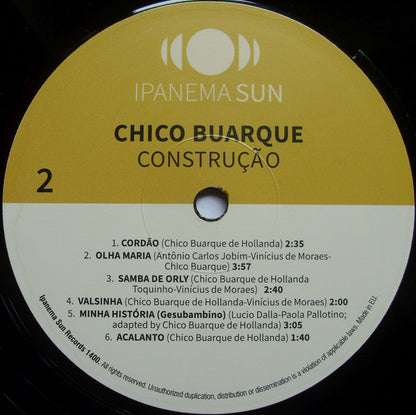 Chico Buarque : Construção (LP, Album, RE)