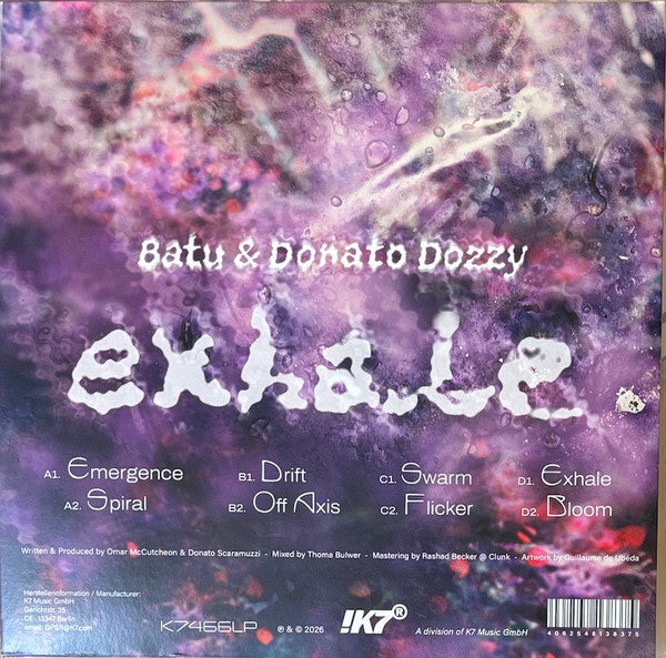 Batu (4) & Donato Dozzy : Exhale (2xLP, Album)