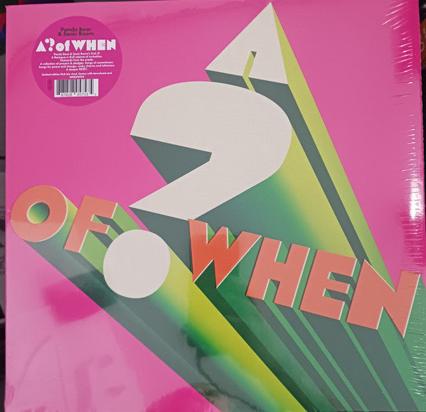 Panda Bear & Sonic Boom (2) : A ? of WHEN (LP, Album, Ltd, Pin)