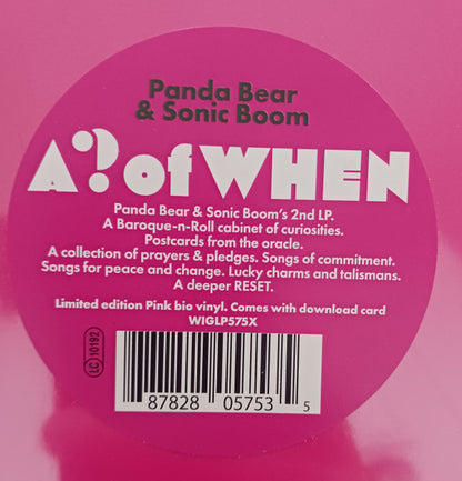 Panda Bear & Sonic Boom (2) : A ? of WHEN (LP, Album, Ltd, Pin)
