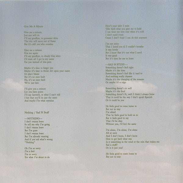 Lizzy McAlpine : Give Me A Minute (CD, Album)