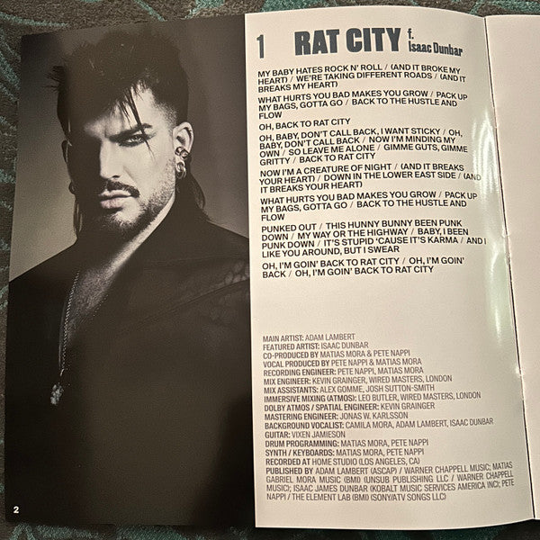 Adam Lambert : Adam (LP, Album, Mar)