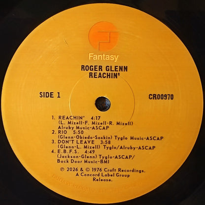 Roger Glenn : Reachin' (LP, Album, RE, RM, 180)