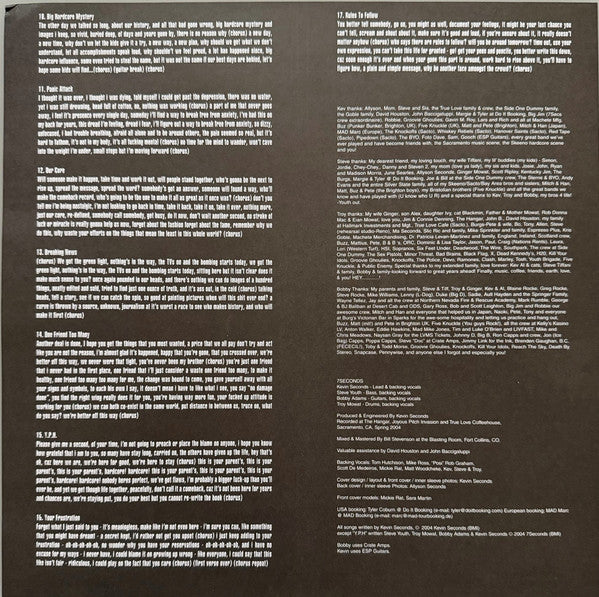 7 Seconds : Take It Back, Take It On, Take It Over! (LP, Album, RE, Whi)