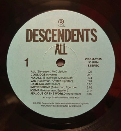 Descendents : All (LP, Album, RE)