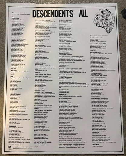 Descendents : All (LP, Album, RE)